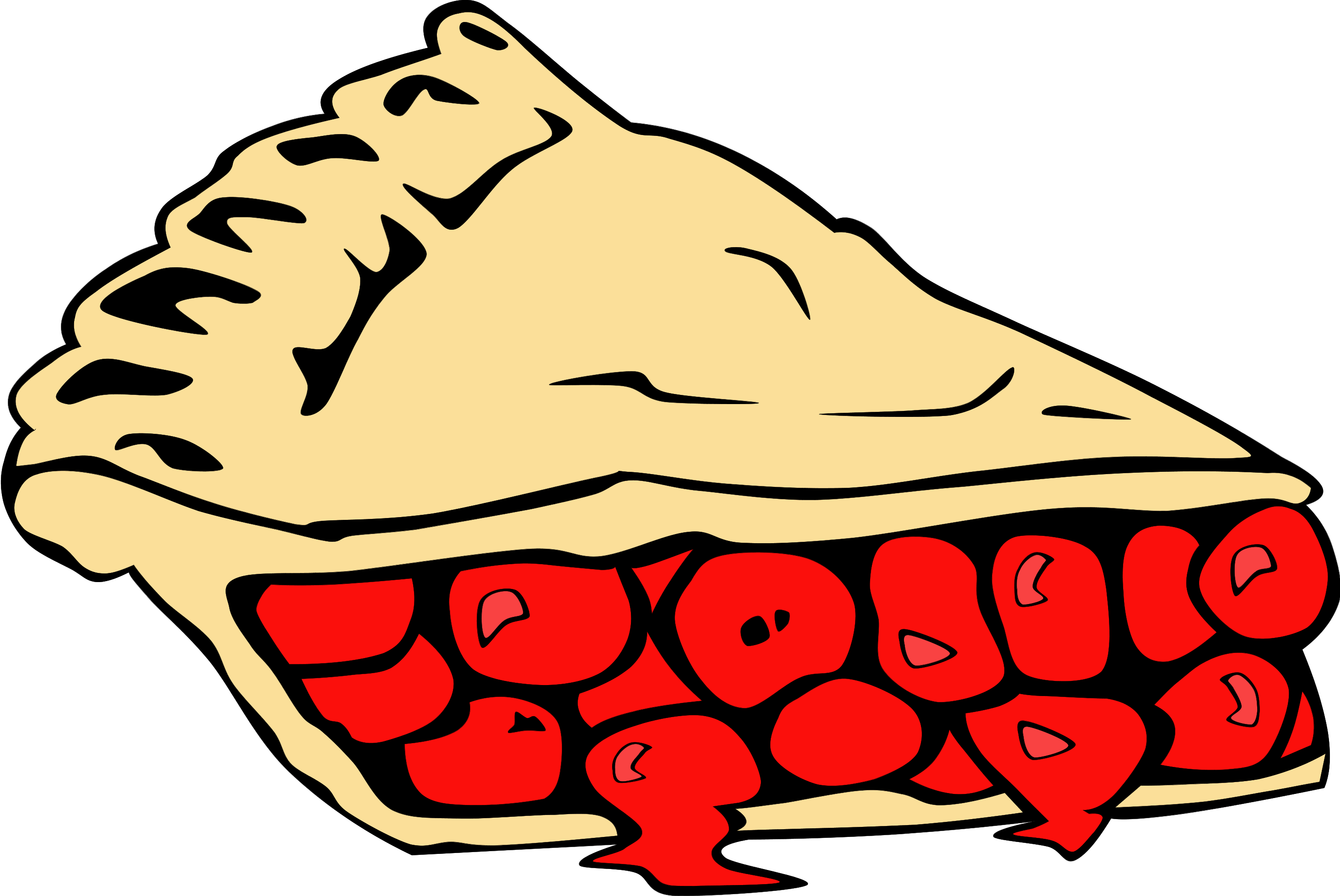Chicken Slice Cliparts - Cherry Pie Clipart (2929x1958)