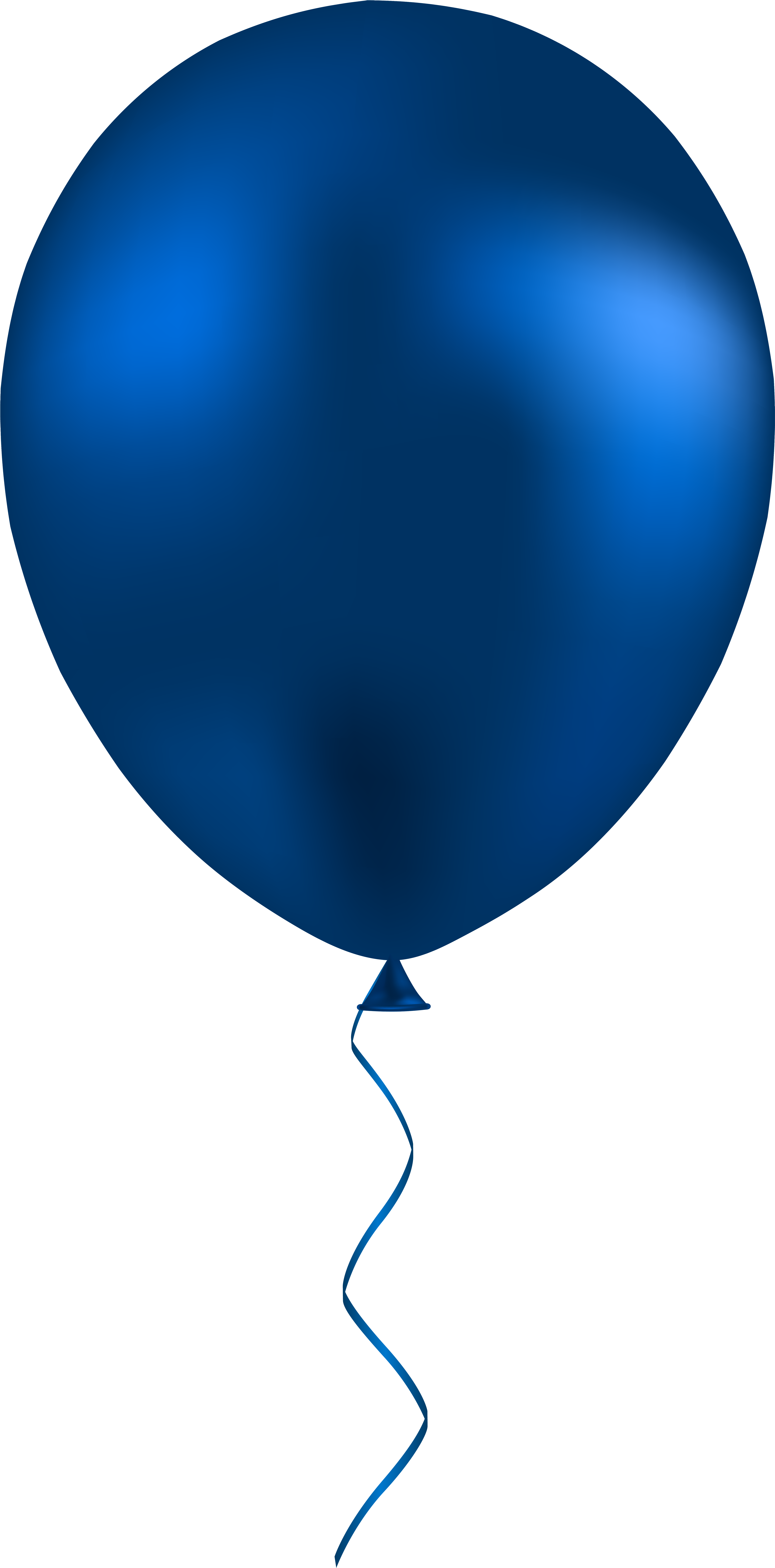 Dark Blue Balloon Png Clip Art - Blue Balloon Clipart (3954x8000)