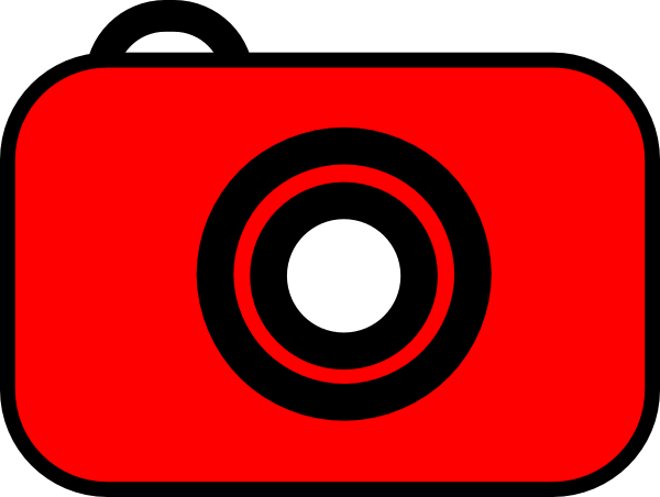 Camera Clipart Red - Camera Red Clip Art (600x452)