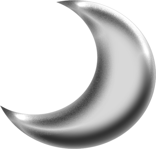 Moon - Clipart - Silver Crescent Moon Png (500x477)