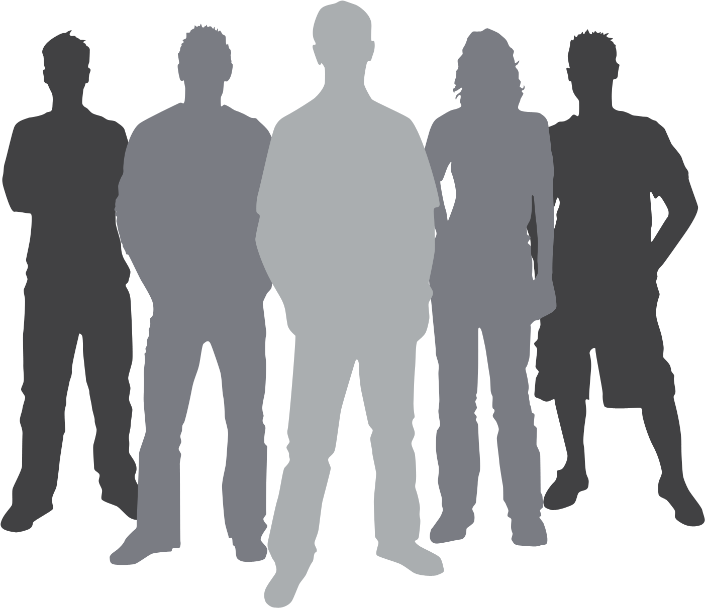High Resolution Youth Png Clipart Group Of People Silhouette 1600x1300 Png Clipart Download