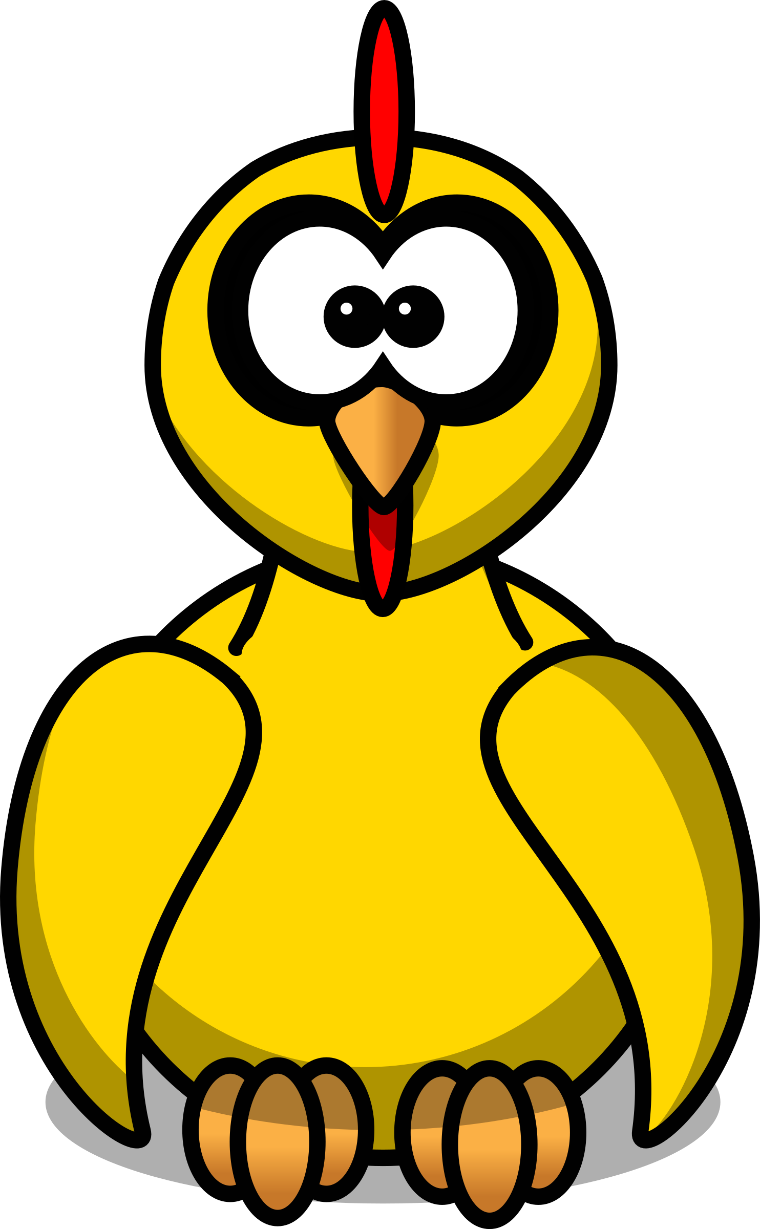 Cartoon Chicken Clip Art - Cartoon Chick Clip Art (1484x2400)
