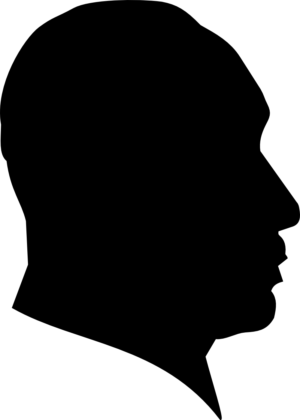 Free Clipart Dr - Martin Luther King Profile (1712x2400)
