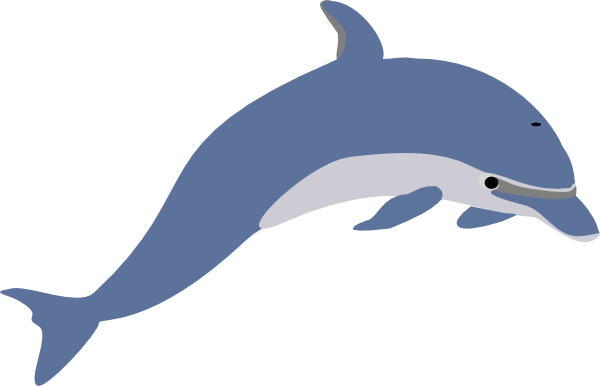 Free Clipart Dolphin (600x386)