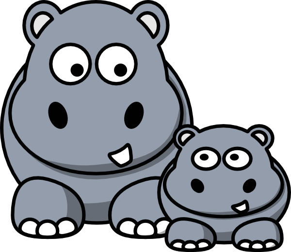 Hippopotamus River Horse Cartoon Drawing Clip Art - Hippopotamus River Horse Cartoon Drawing Clip Art (600x520)