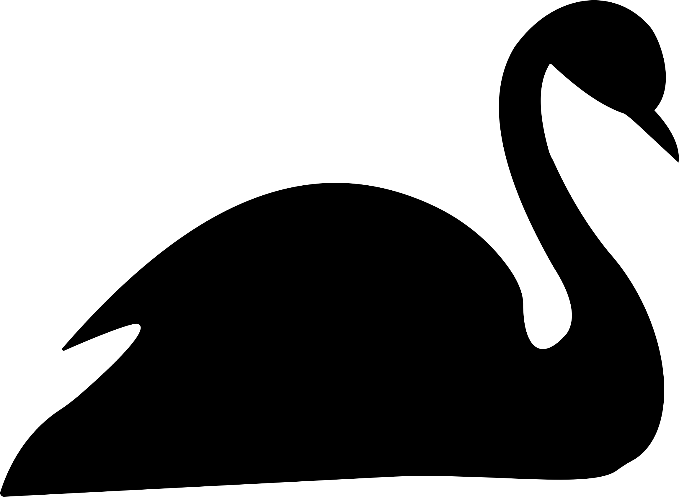 Лебедь в профиль