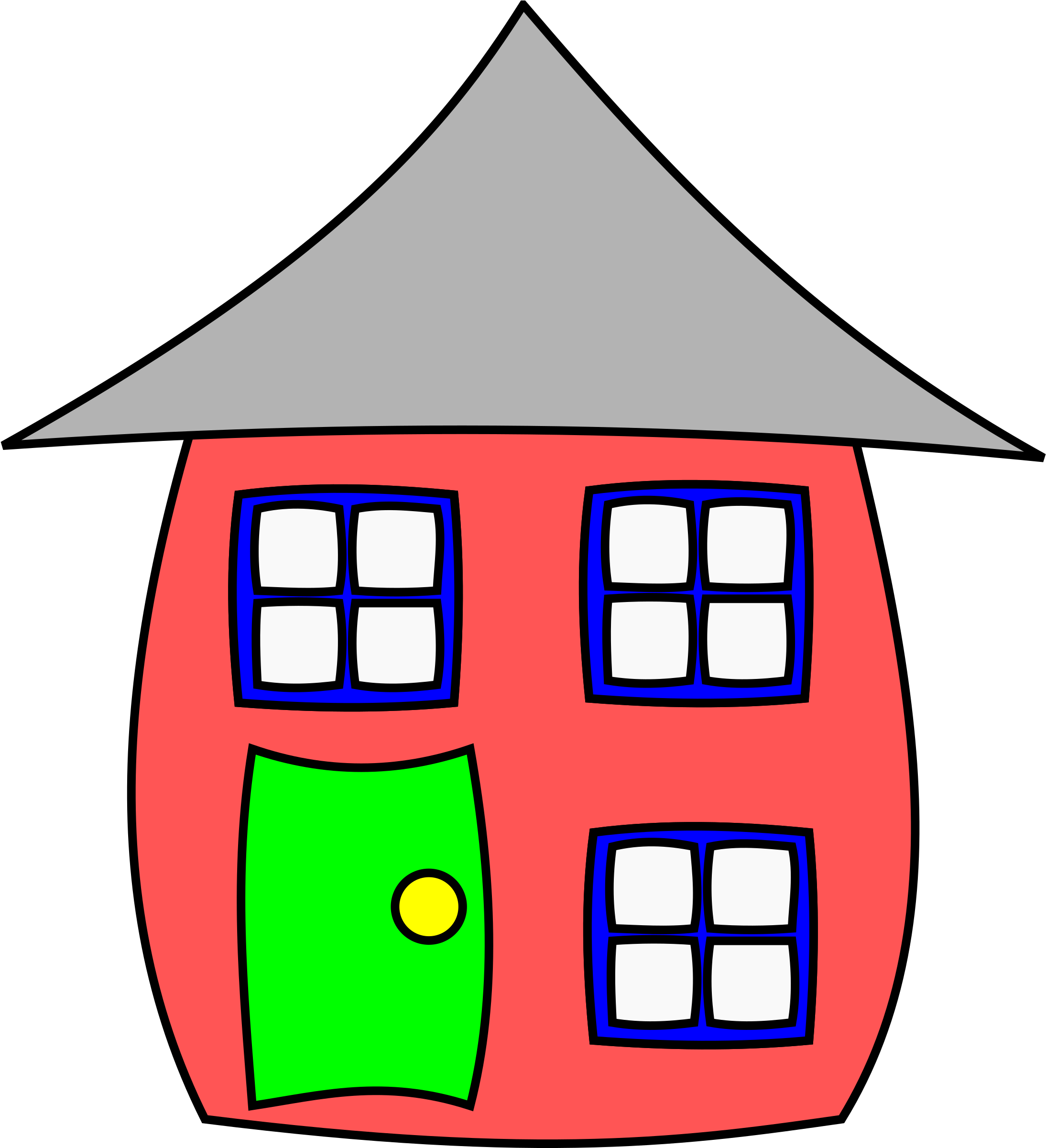 Clipart House001 - Cartoon Home (2195x2400)