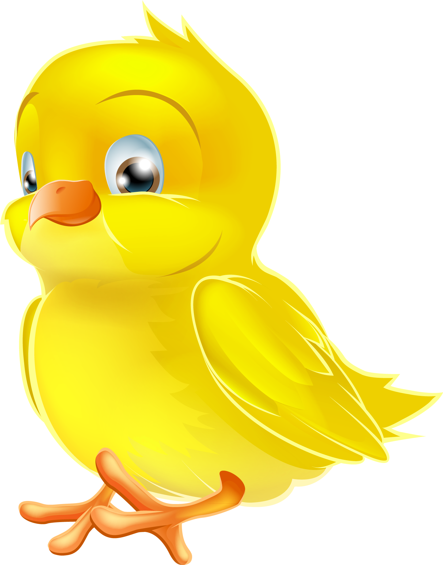 Painted Yellow Easter Chick Png Clipart Picture - Duck (1627x2010)