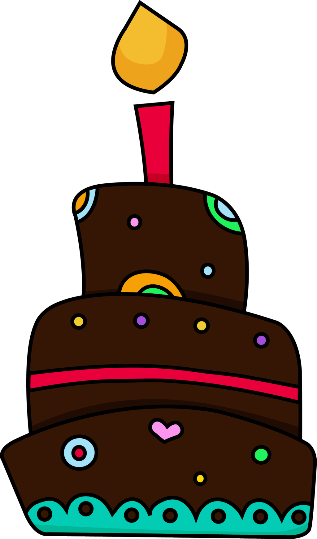 Birthday Cake Clip Art Cliparts And Others Art Inspiration - First Birthday Cake Cartoon Png (1024x1740)
