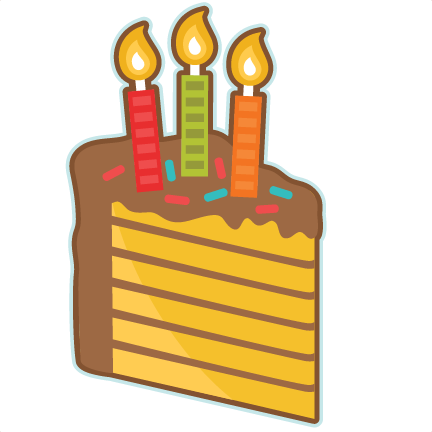 Piece Of Birthday Cake Clipart Svg Scrapbook Cut File - Piece Of Birthday Cake (432x432)