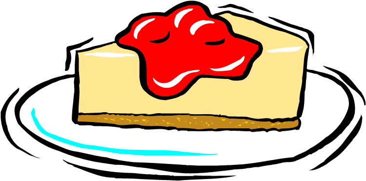 Clip Art Dessert Cake Clipart - Cheesecake Clipart (750x378)