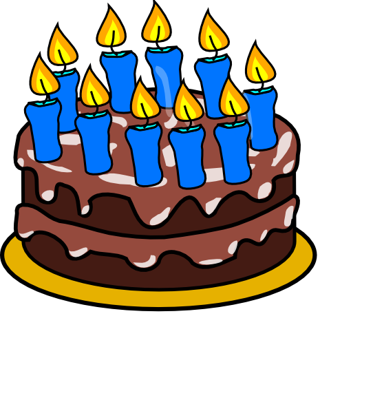Free Birthday Cake Clip Art - Birthday Cake 10 Clipart (558x597)
