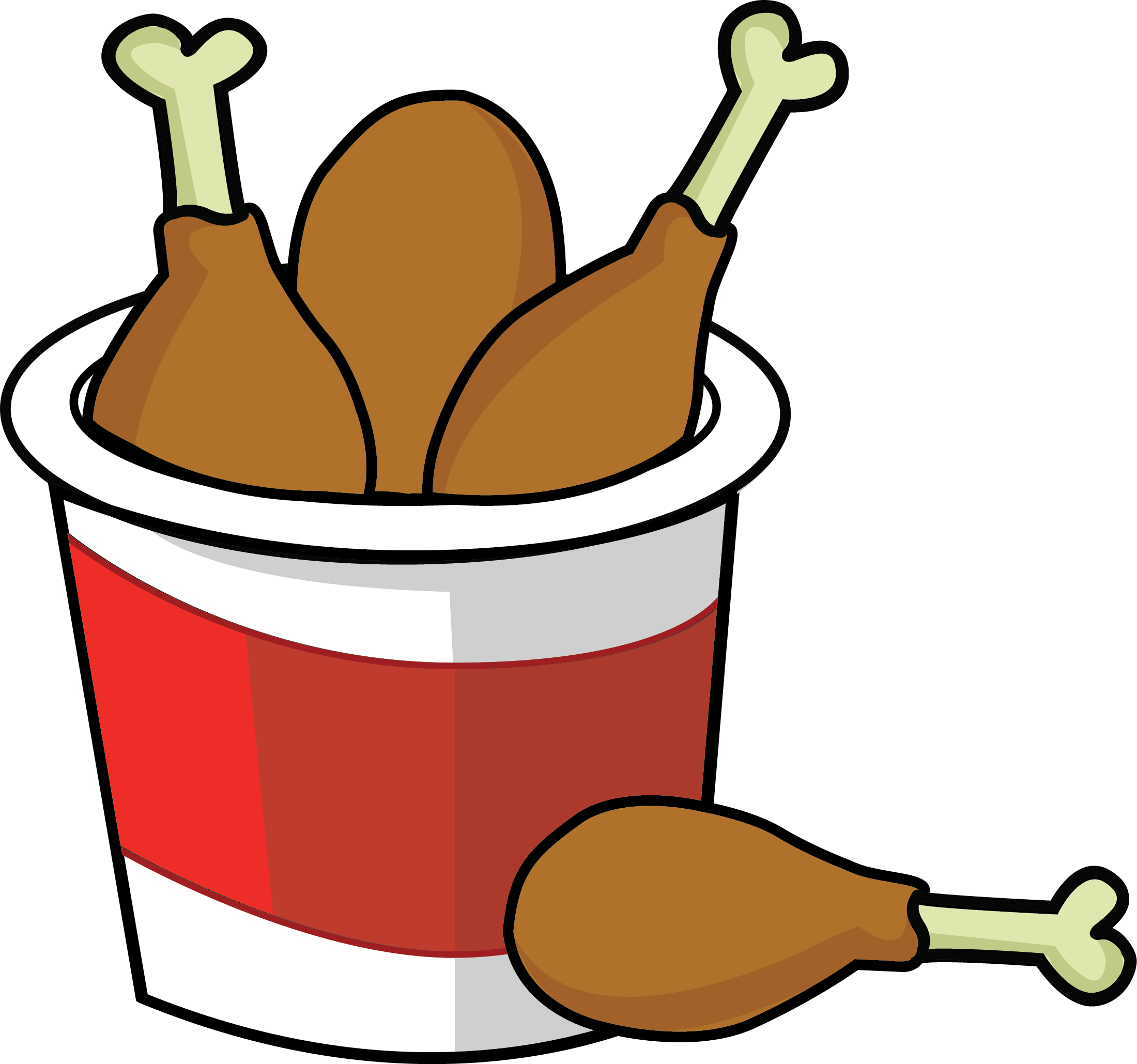 Bucket Of Fried Chicken Clipart - Bucket Of Fried Chicken Clipart (2200x2059)