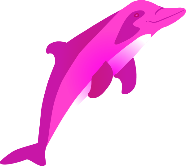 Pink Dolphin Logo Clipart - Custom Blue Dolphin Shower Curtain (600x537)