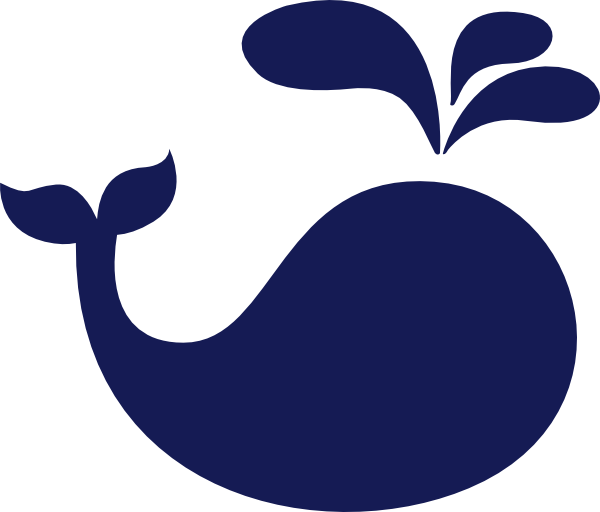 Navy Clipart Whale - Cute Whale Silhouette (600x512)