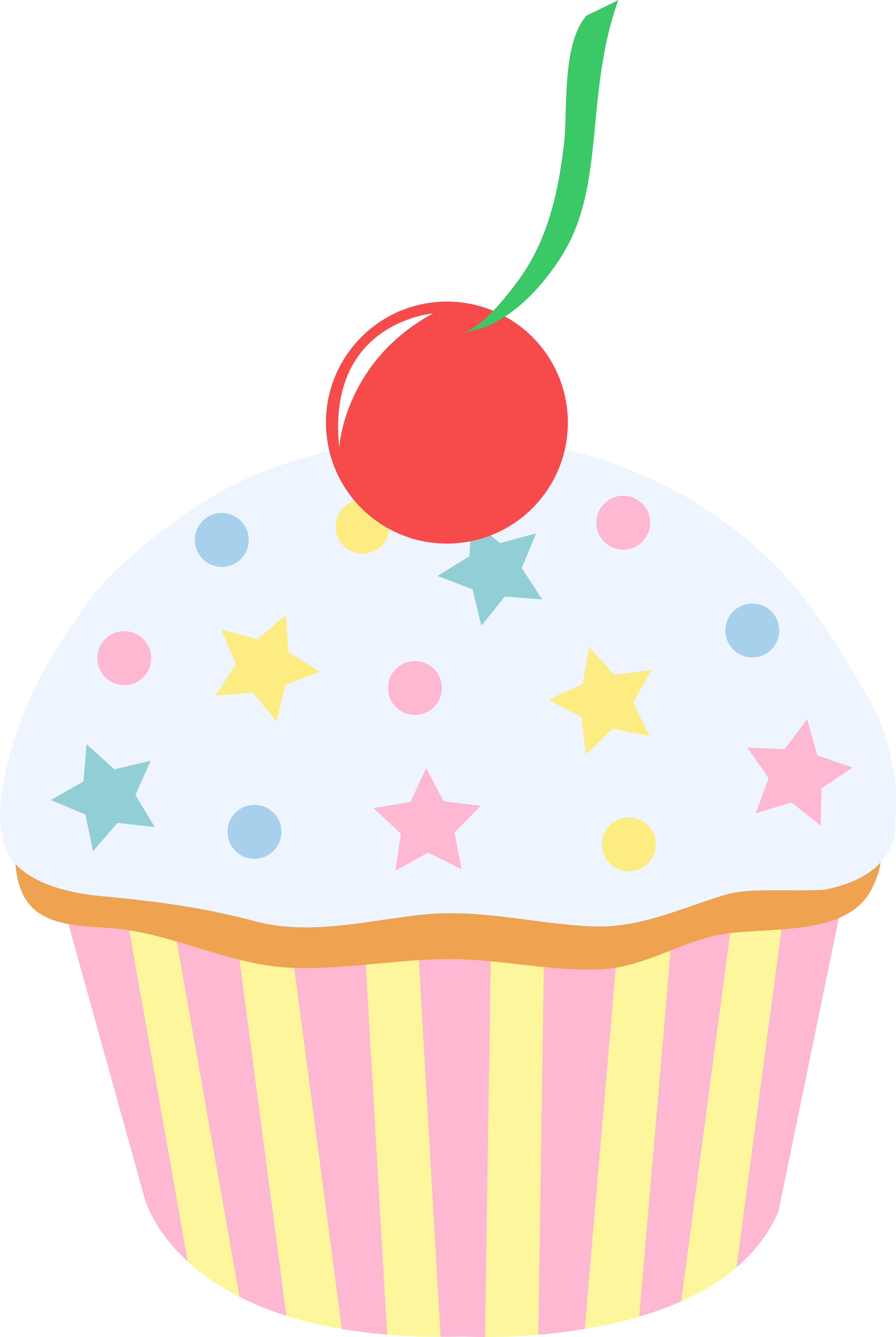 Cakes Clip Art - Cute Cupcake Cartoon (3053x4765)