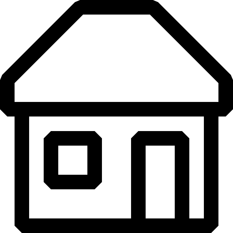 Building, House, School, Computer, Black, Home - Black And White House (2400x2400)