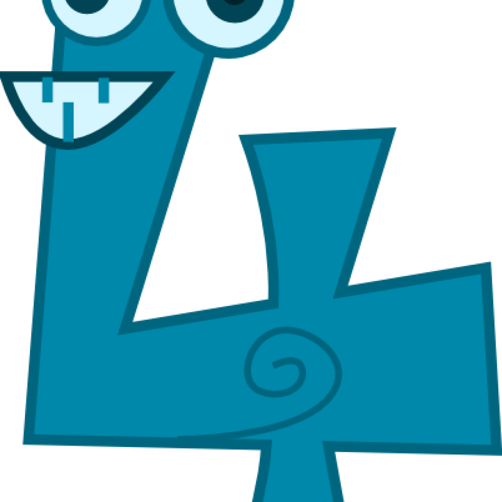 Number 4 Clipart Animal Number Four Clip Art At Clker - Number 4 Clip Art (1024x1024)