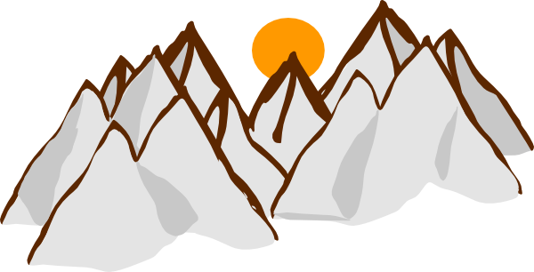 Mountains Mountain Range Sunset Clip Art At Vector - Mountain Range Clipart (600x306)