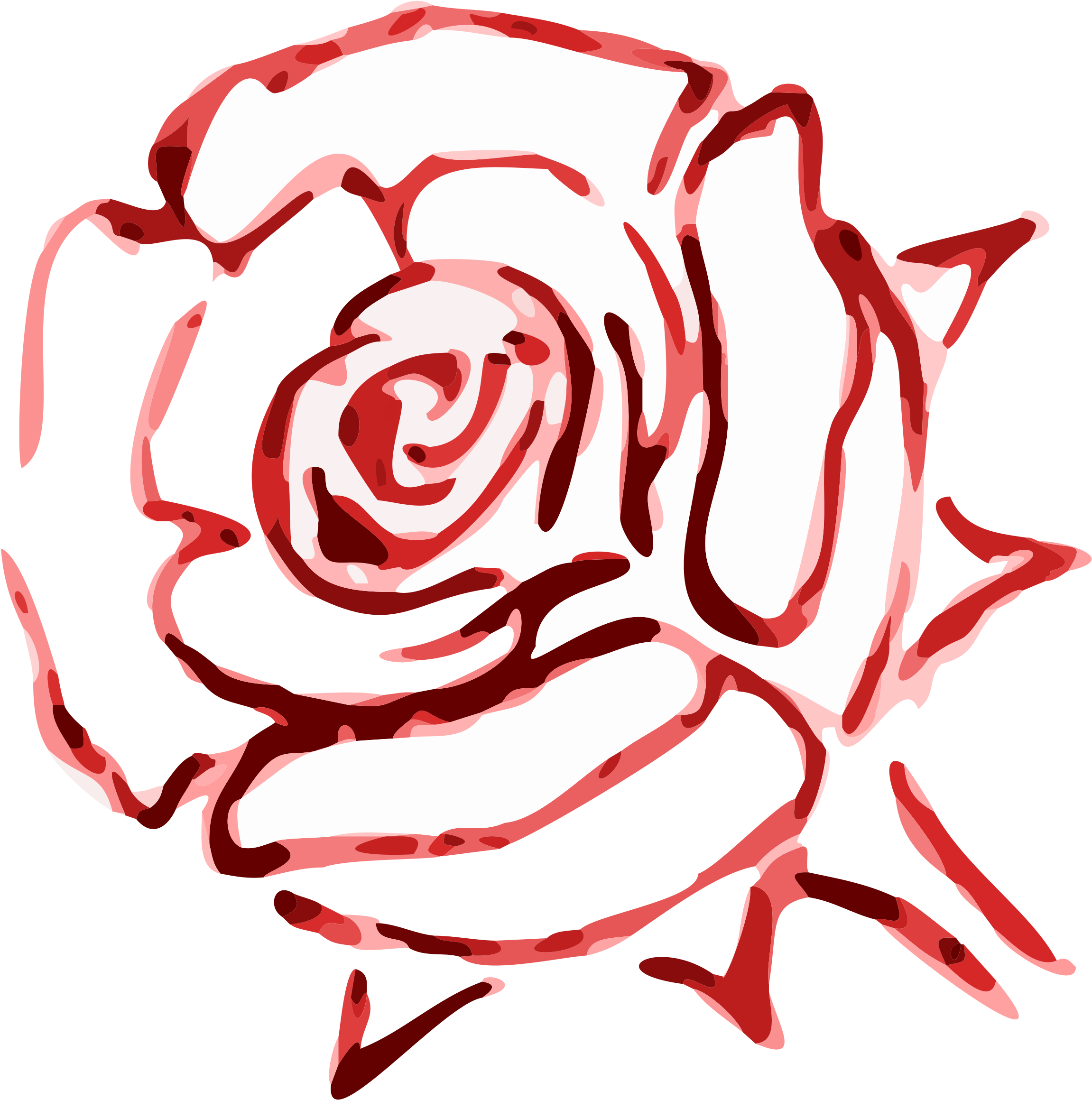 Free Rose - Red Rose Transparent Art (2383x2400)