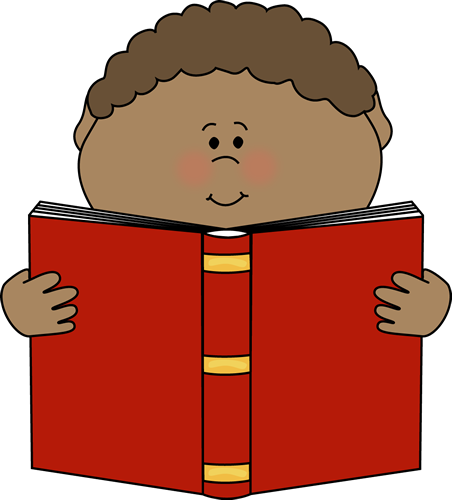 Little Boy Reading A Book Clip Art - Read Book Clipart (452x500)