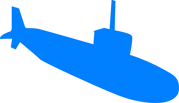 Submarine Clip Art - Submarine Silhouette Clip Art (600x347)