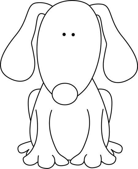 Advertisement - Dog Clipart Black And White (450x550)