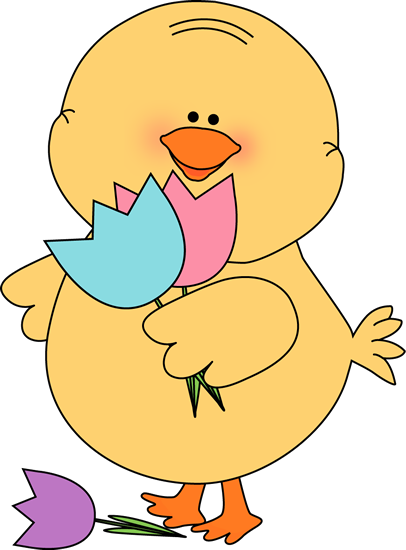Easter Chick Clip Art - Clip Art (406x550)