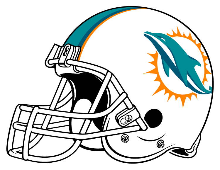 Miami Dolphin Clipart - Miami Dolphins Helmet Logo (750x580)