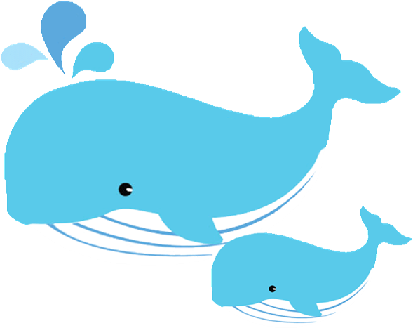 Baby Whale Clipart - Whale And Baby Clipart (600x512)