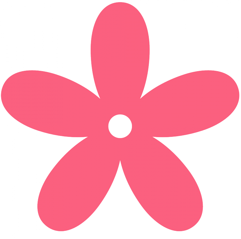 Hot Pink Flower Clipart - Small Flower Clipart (800x793)