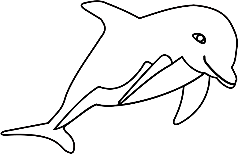 Pin Dolphin Outline Clip Art On Pinterest - Outline Images Of Dolphin (800x520)