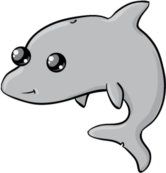Free To Use Public Domain Dolphin Clip Art - Cute Clipart Dolphin (382x386)