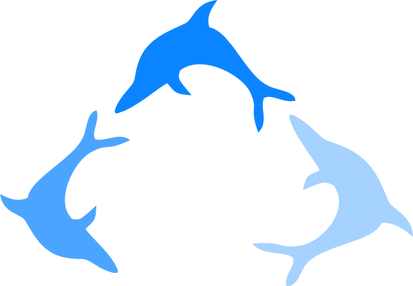 Blue Dolphin Logo Clip Art At Clker - Dolphin Logo Png (600x416)