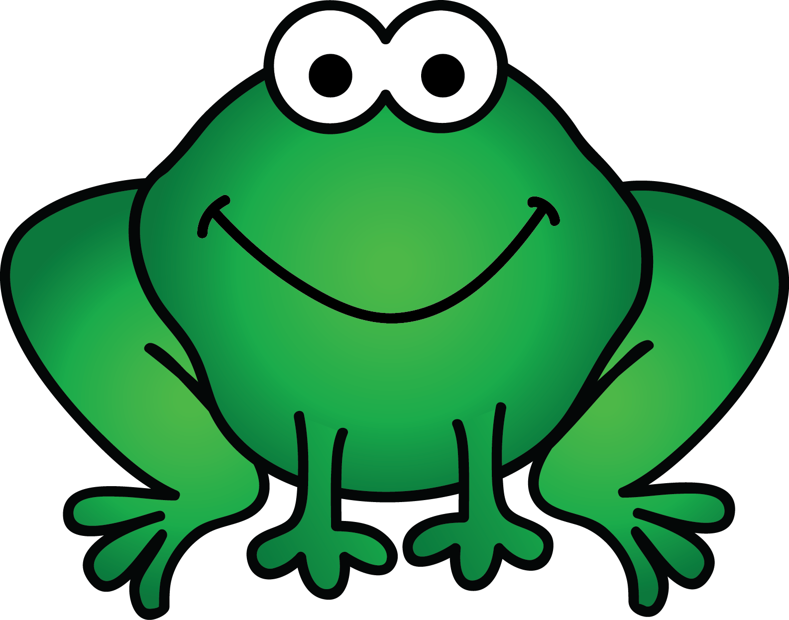 Half-hour - Clipart - Counting Frog (1585x1246)