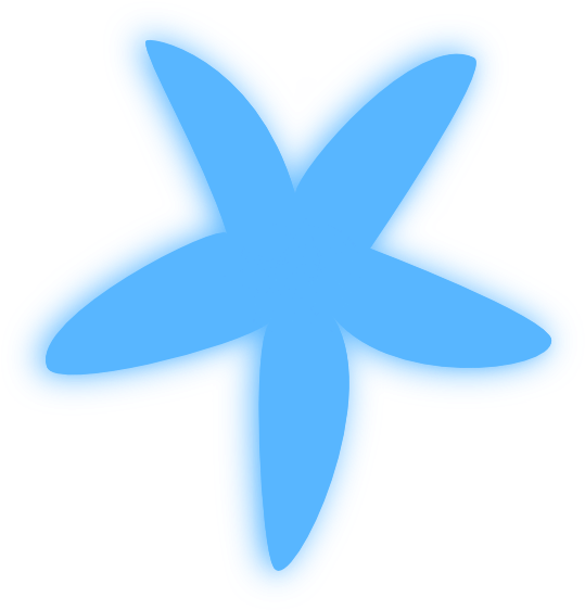 Dolphins Clipart Blue Starfish - Blue Starfish Clipart Png (570x595)