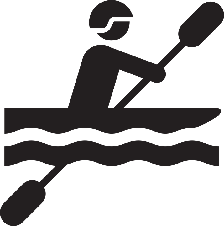 Water Kayak Pictogram Lake River Helmet Racing - Kayak Clipart Transparent (715x720)