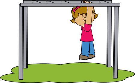 Girl On The Monkey Bars Clip Art - Clip Art Monkey Bars (450x278)