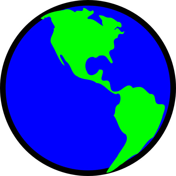 Blue And Green Earth Clip Art At Clker - Blue And Green Earth (594x595)