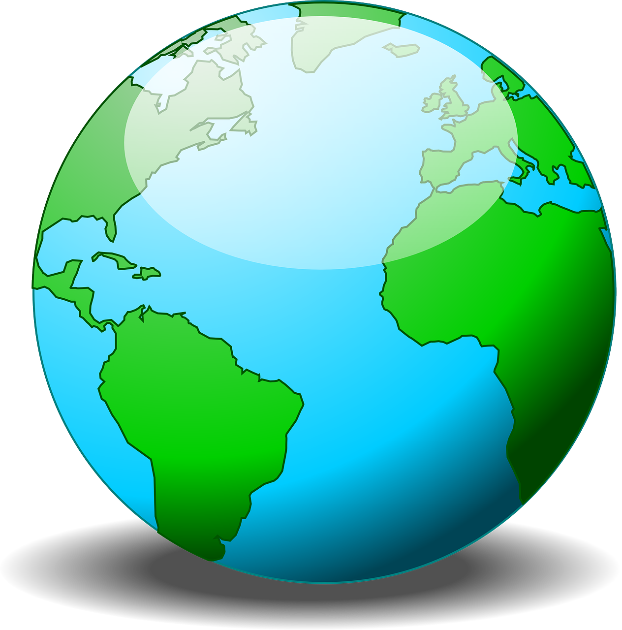 Easy Globe Cliparts - Earth Globe Shower Curtain (1264x1280)