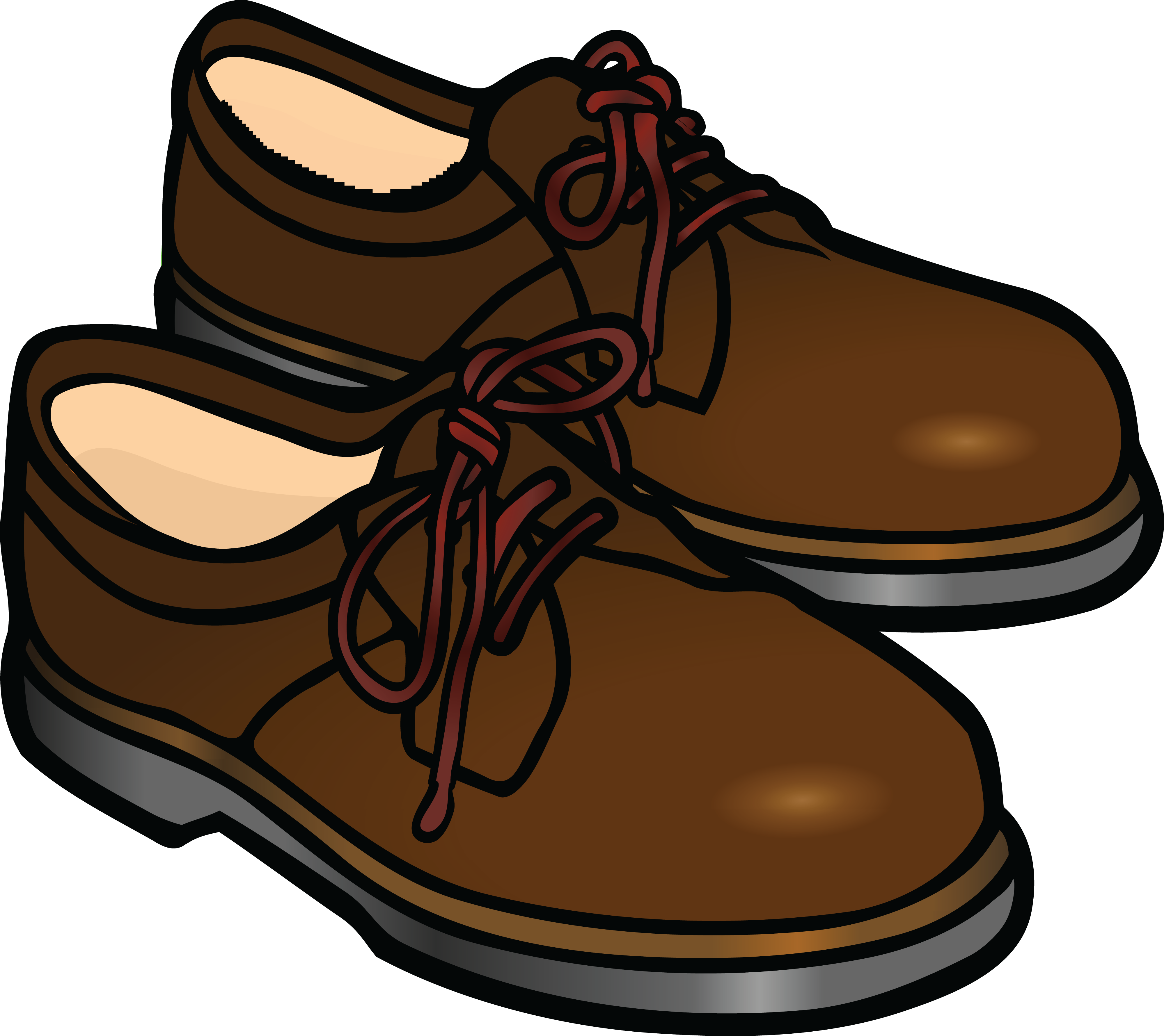 Free Clipart Of A Pair Of Mens Shoes - Shoes Clipart (4000x3563)