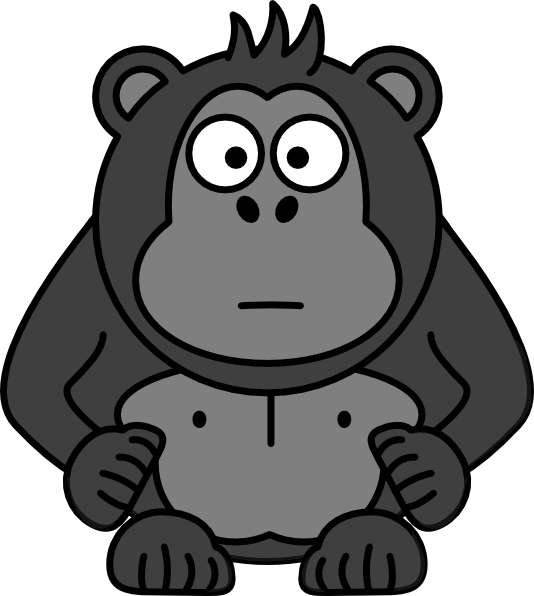Download Png Image Report - Clip Art Gorilla (534x596)