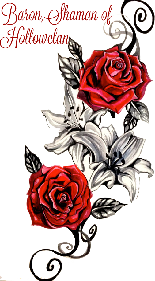 Rose Tattoo Png Clipart - Rose Tattoo Designs (600x911)