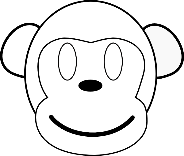 Monkey Face Clipart - Clip Art (600x508)