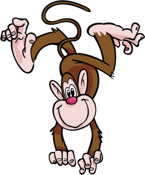 Monkey Cartoon - Cartoon (600x600)
