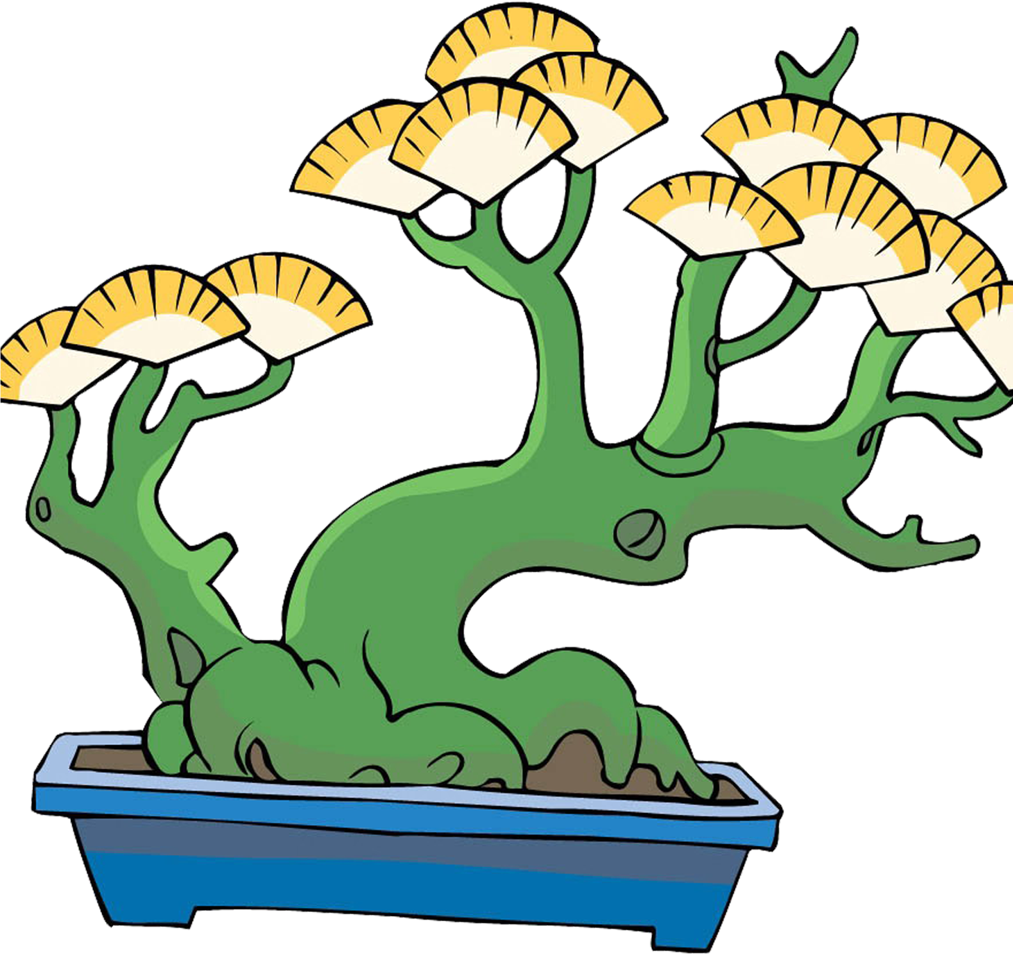 Tree Bonsai Flowerpot Clip Art - Tree Bonsai Flowerpot Clip Art (2000x2000)