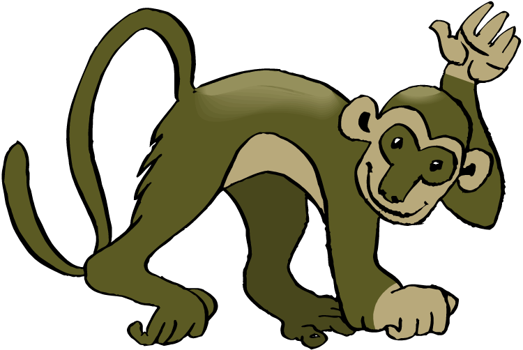 Monkey Clipart - Cute Spider Monkey Clipart (750x502)