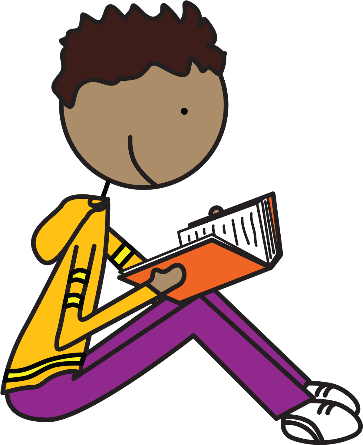 Mathematics Clipart Thinking - Silent Reading Clipart (1332x1600)