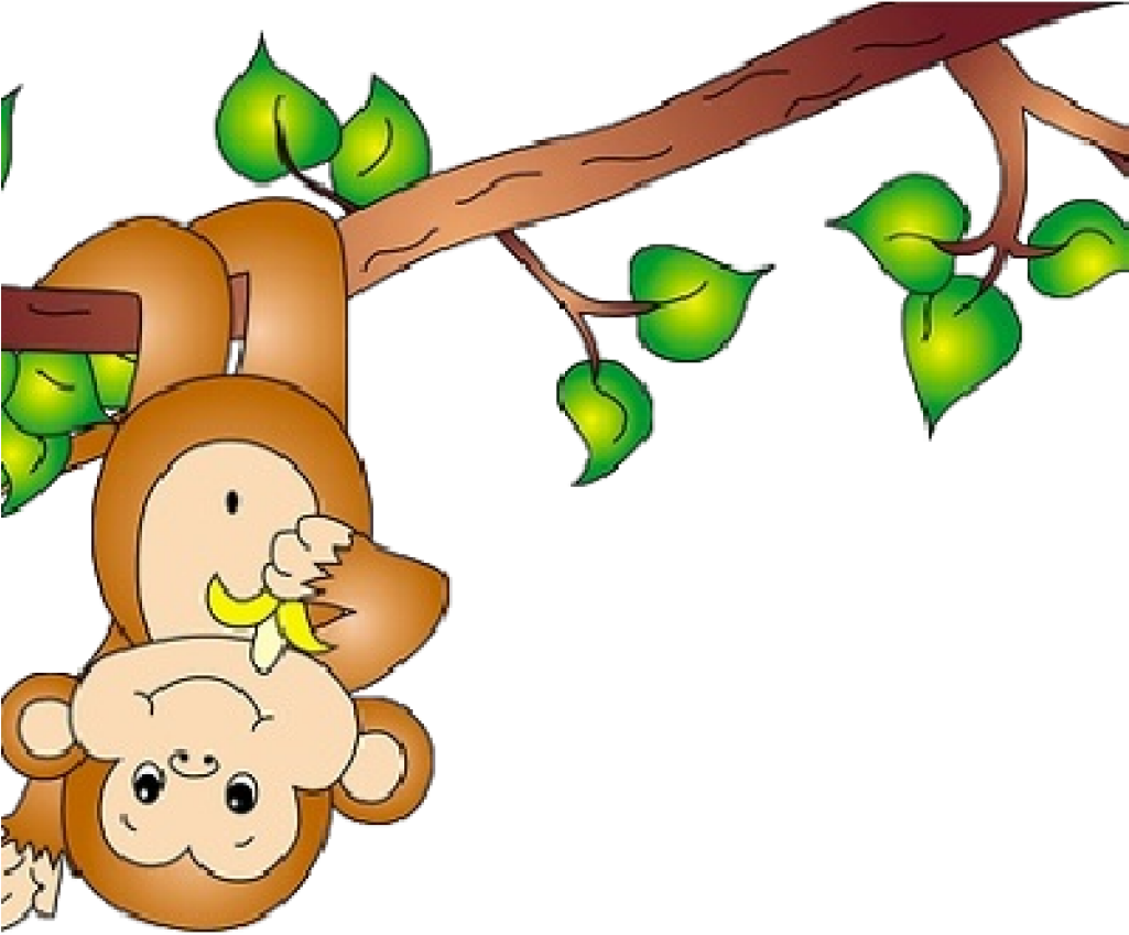 Cute Monkey Clipart Cute Ba Monkey Clipart Clipart - Monkey On Tree Clipart (1024x1024)