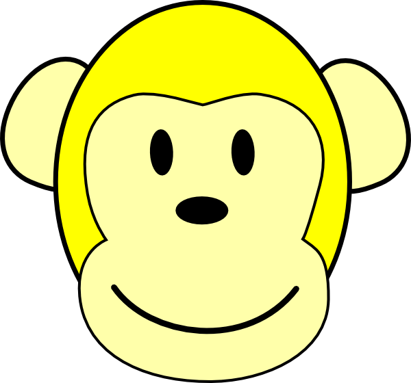 Yellow Monkey Clip Art - Clip Art (600x560)